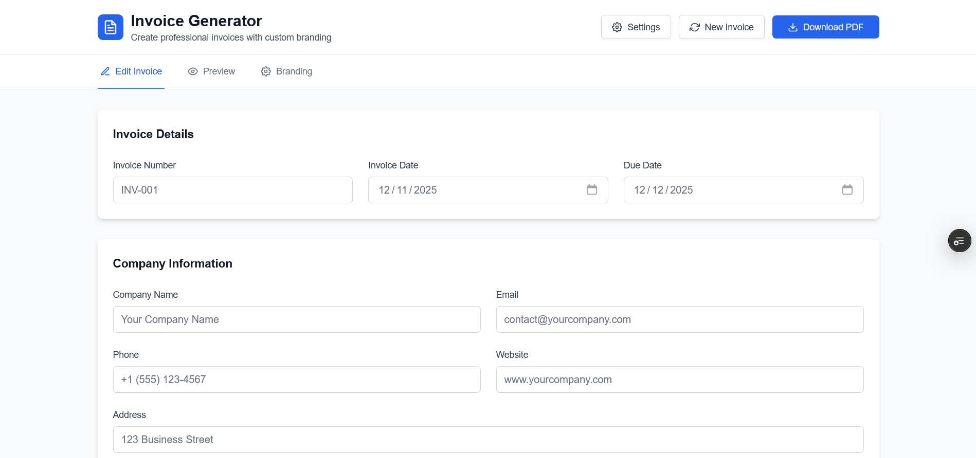 Invoice Generator